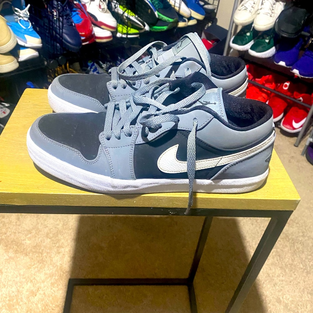 Jordan Sneakers in Gray, Black, and White